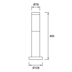 Baliza inox Koral 45cm Forlight